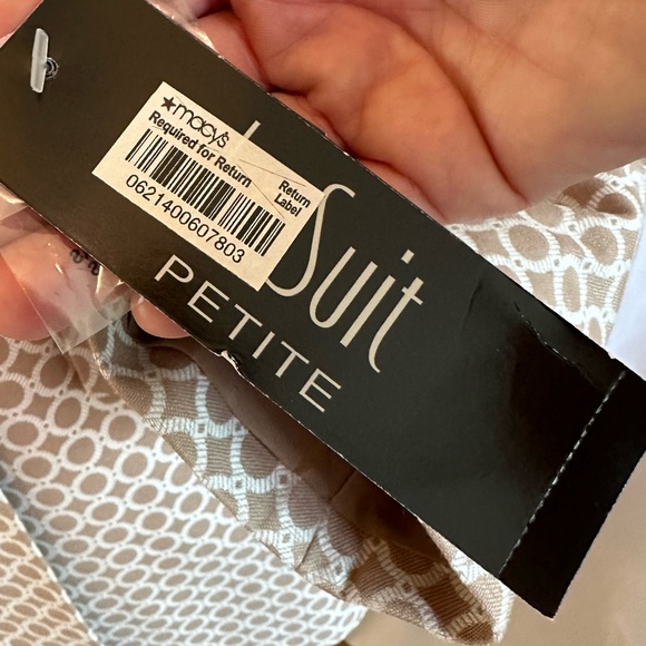 Le Suit Petite Button Trench Jacket Size 12 P NWT - Picture 10 of 11